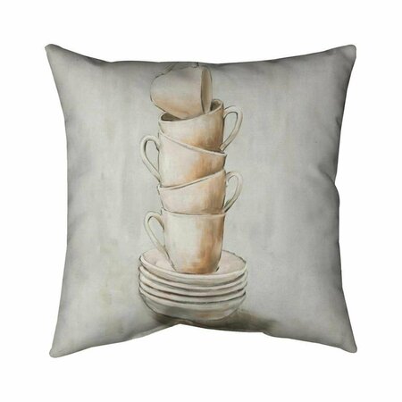 FONDO 20 x 20 in. Stacked Cups-Double Sided Print Indoor Pillow FO3337595